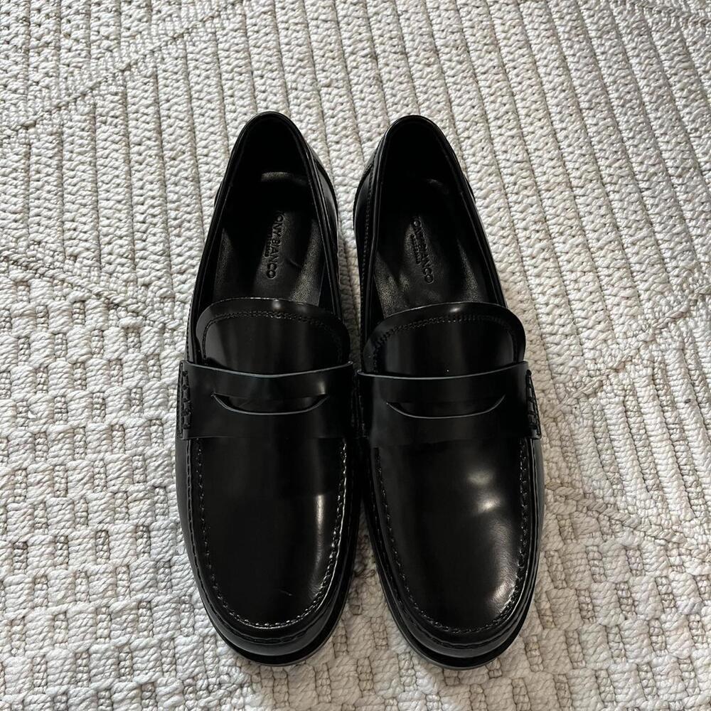 Tony Bianco Zac Black Hi Shine Loafers - Picture 3 of 6